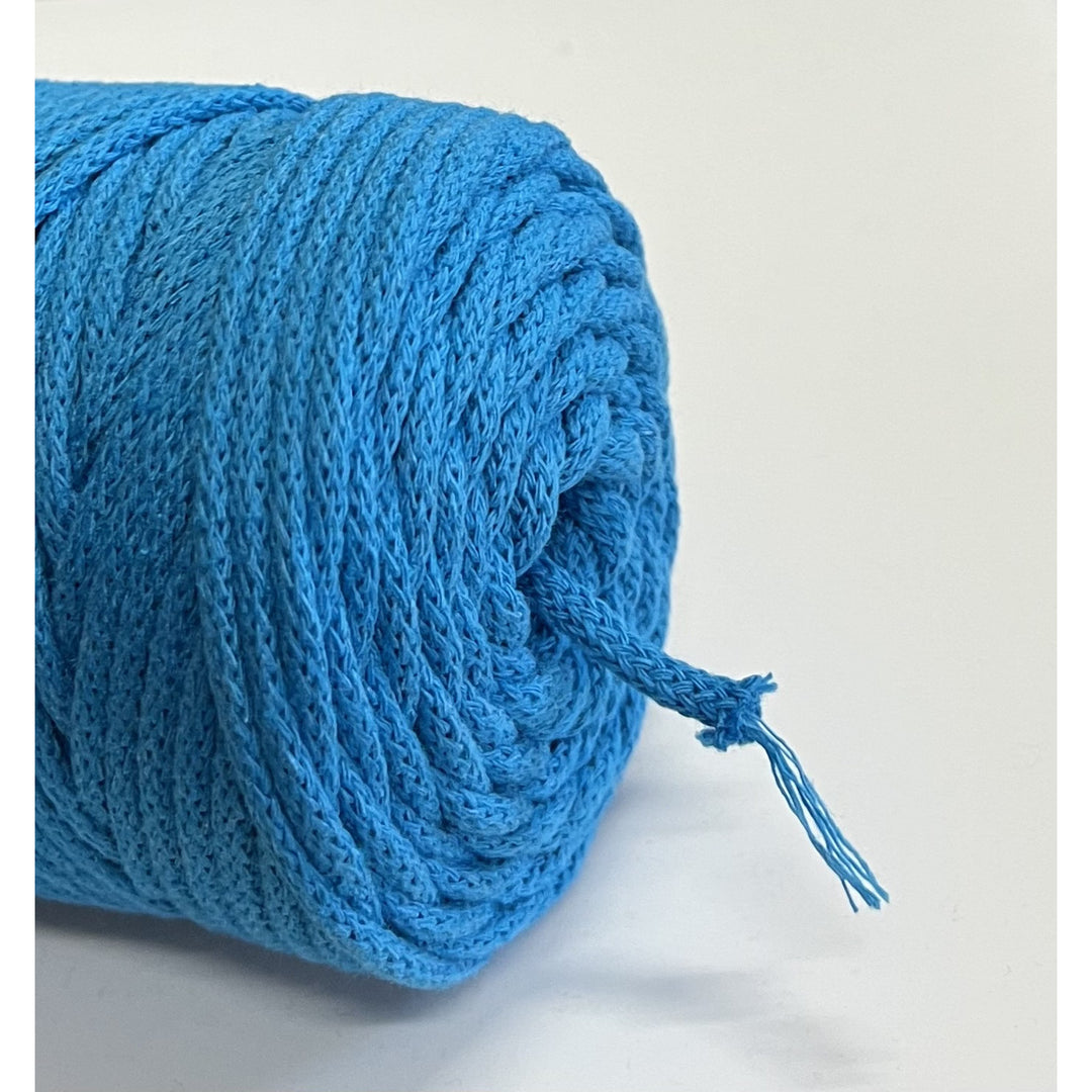 ColiNea, pamut zsinór pamut maggal, fonott, 5mm, 100m, kék