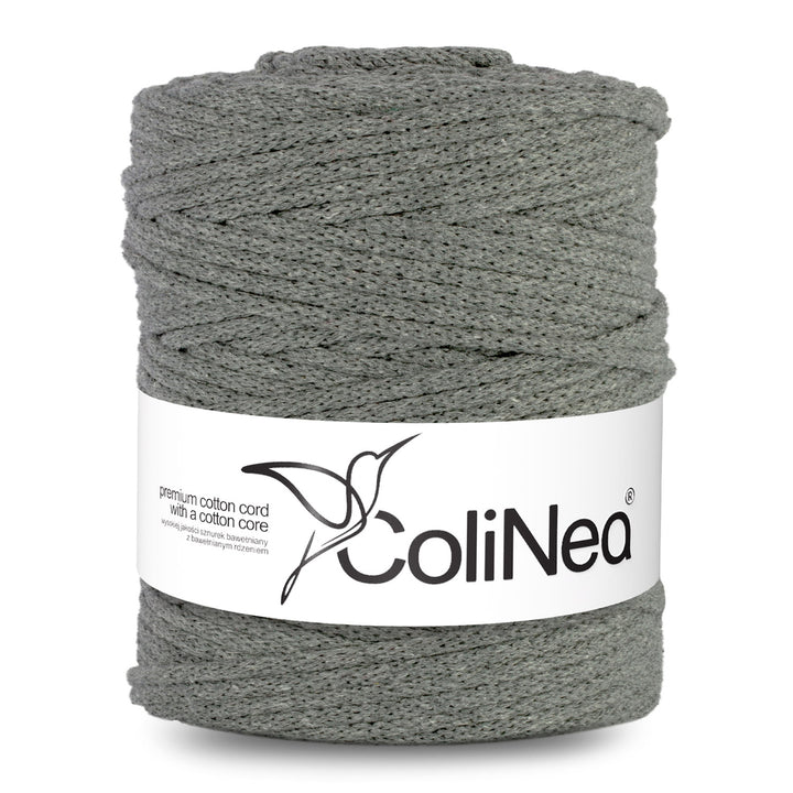 ColiNea, pamut zsinór pamut maggal, fonott, 5mm, 200m, sötétszürke