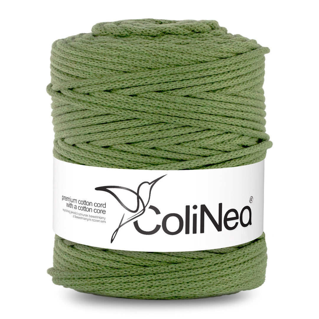 ColiNea, pamut zsinór pamut maggal, fonott, 5mm, 200m, pisztácia