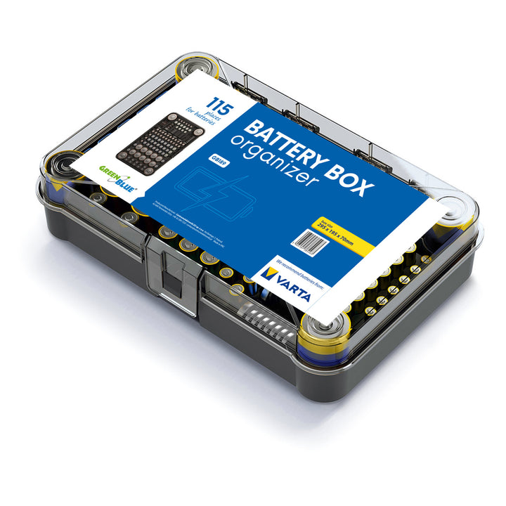 Akkumulátor szervező GreenBlue Varta Box GB189 átlátszó fedél 0.49kg