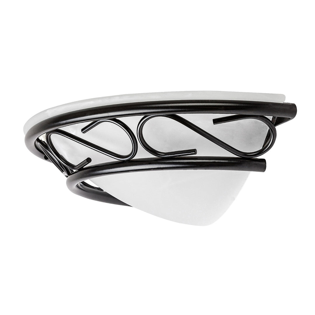 Rabalux Athen E14 félpofon 1x60W fekete matt fém üveg 300mm