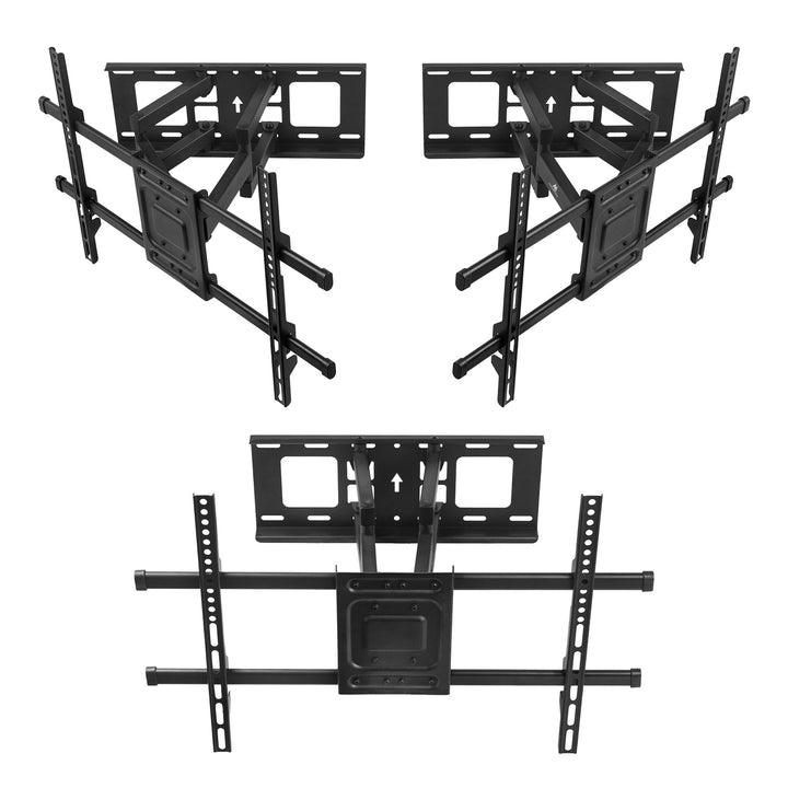 Maclean TV tartó, max VESA 600x400, 32-85", 60kg, vízszintes és függőleges szögbeállítás, profil 65-390mm, fekete, MC-789