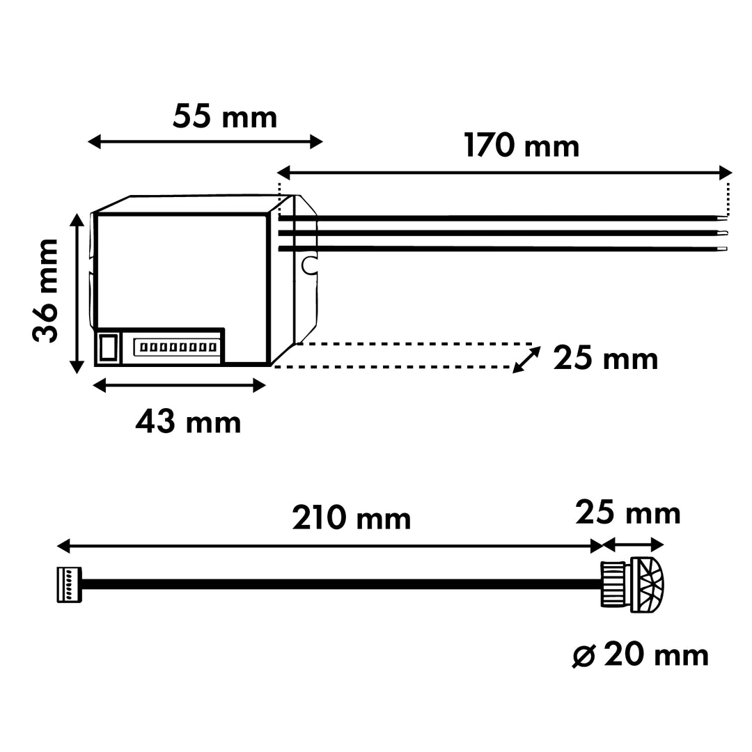 Maclean PIR mozgásérzékelő, külső érzékelővel, 12-24V DC, 360°, MCE32 V