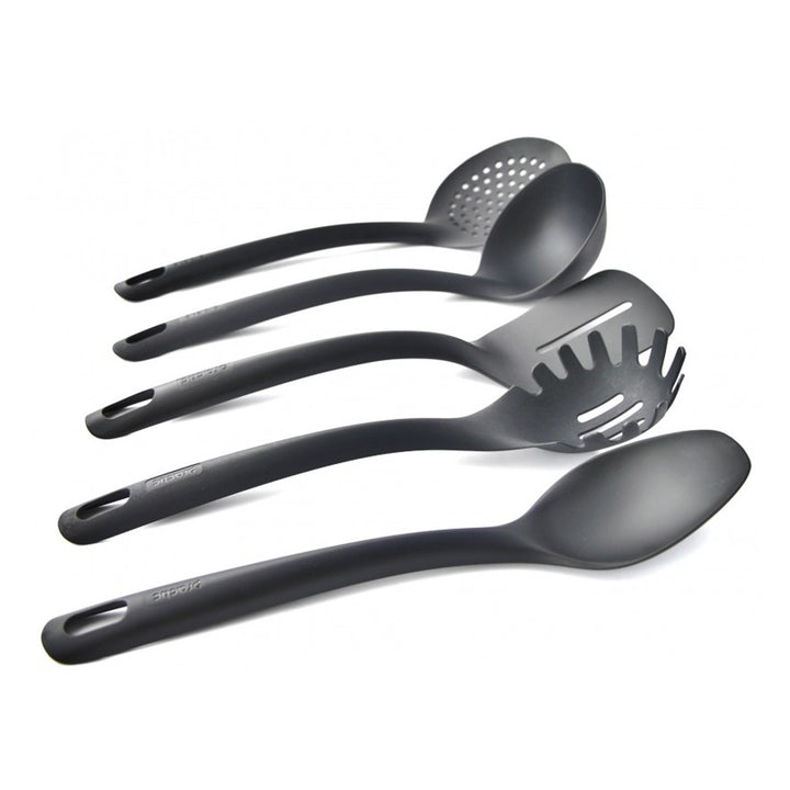 5 darabos konyhai szerszámkészlet + 15 cm-es edény fekete Practic Handy