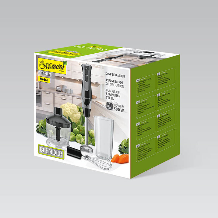 Maestro botmixer, 500W, turbó funkció, 900ml tartály, MR-566