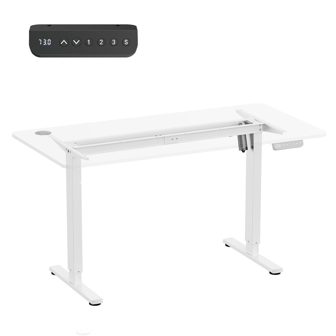 Állítható magasságú elektromos íróasztal Ergo Office, max. magasság 1160mm, max - 80 kg, asztallap nélkül, fehér, ER-400 W