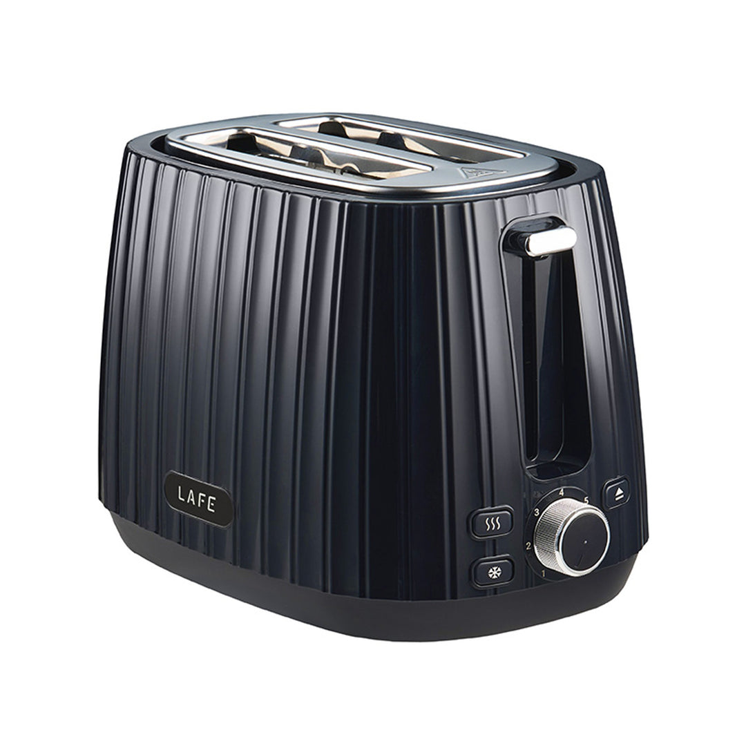 Lafe kenyérpirító, 7 fokozatú pirításvezérlés, 1080W max, fekete, Modern