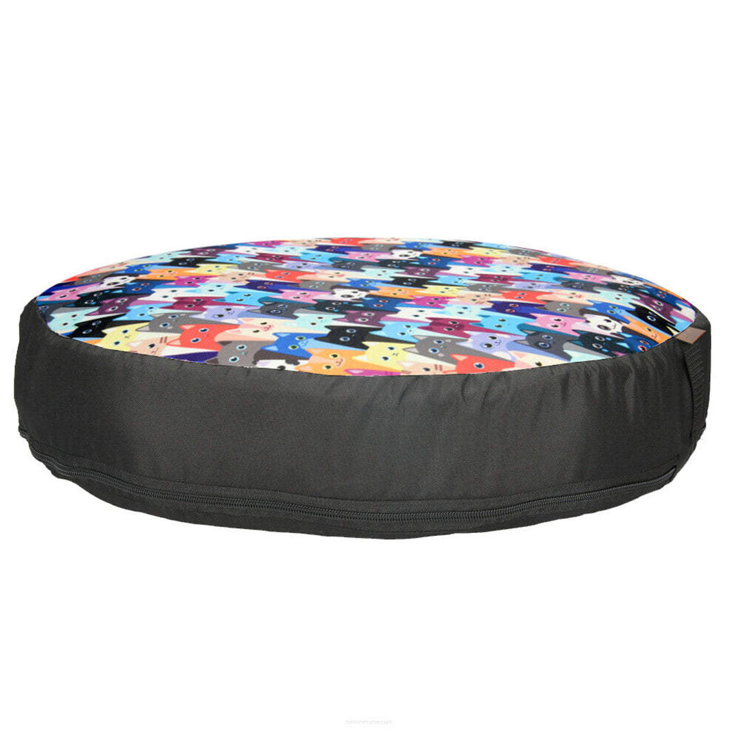 Bertoni macskaágy, pellet betét, 50cm átmérőjű, nyávogás mintás, EE130