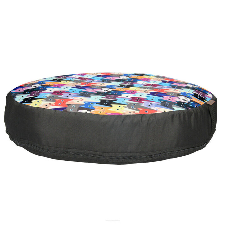 Bertoni macskaágy, pellet betét, 50cm átmérőjű, nyávogás mintás, EE130