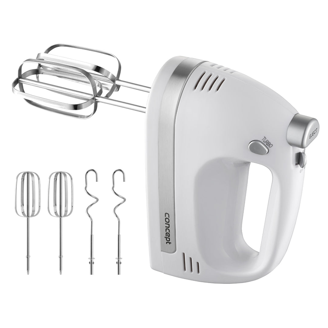 Concept kézi mixer, 5 sebességfokozat, turbó funkció, 500 W, fehér, SR3390