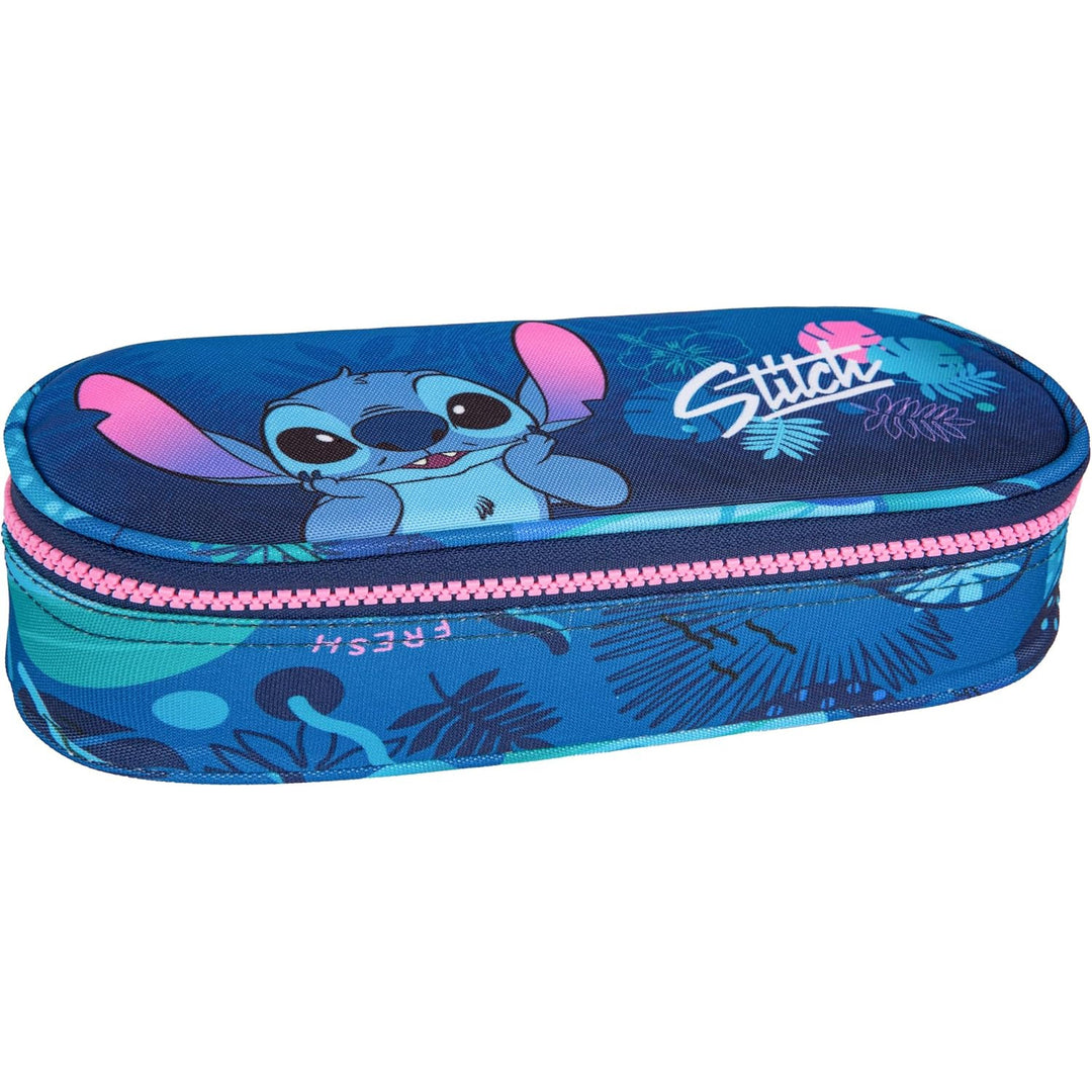CoolPack Campus Disney Core Stitch ovális iskolai tolltartó F062780