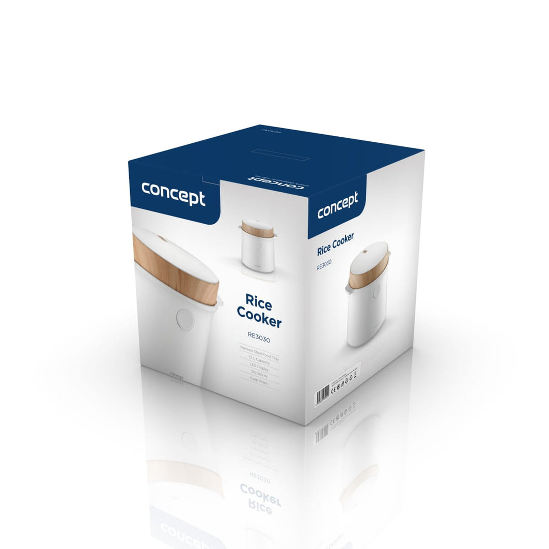Concept rizsfőző, 9 program, LED kijelző, 1,5 l, fehér, RE3030