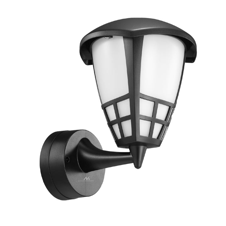 Fali lámpa 1xE27 Maclean, max. terhelés 60W, IP65, fekete, MCE519 B + LED izzó E27, 8W 230V Maclean Energy MCE268 WW meleg fehér 3000K 1055lm retro dekoratív edison lámpa