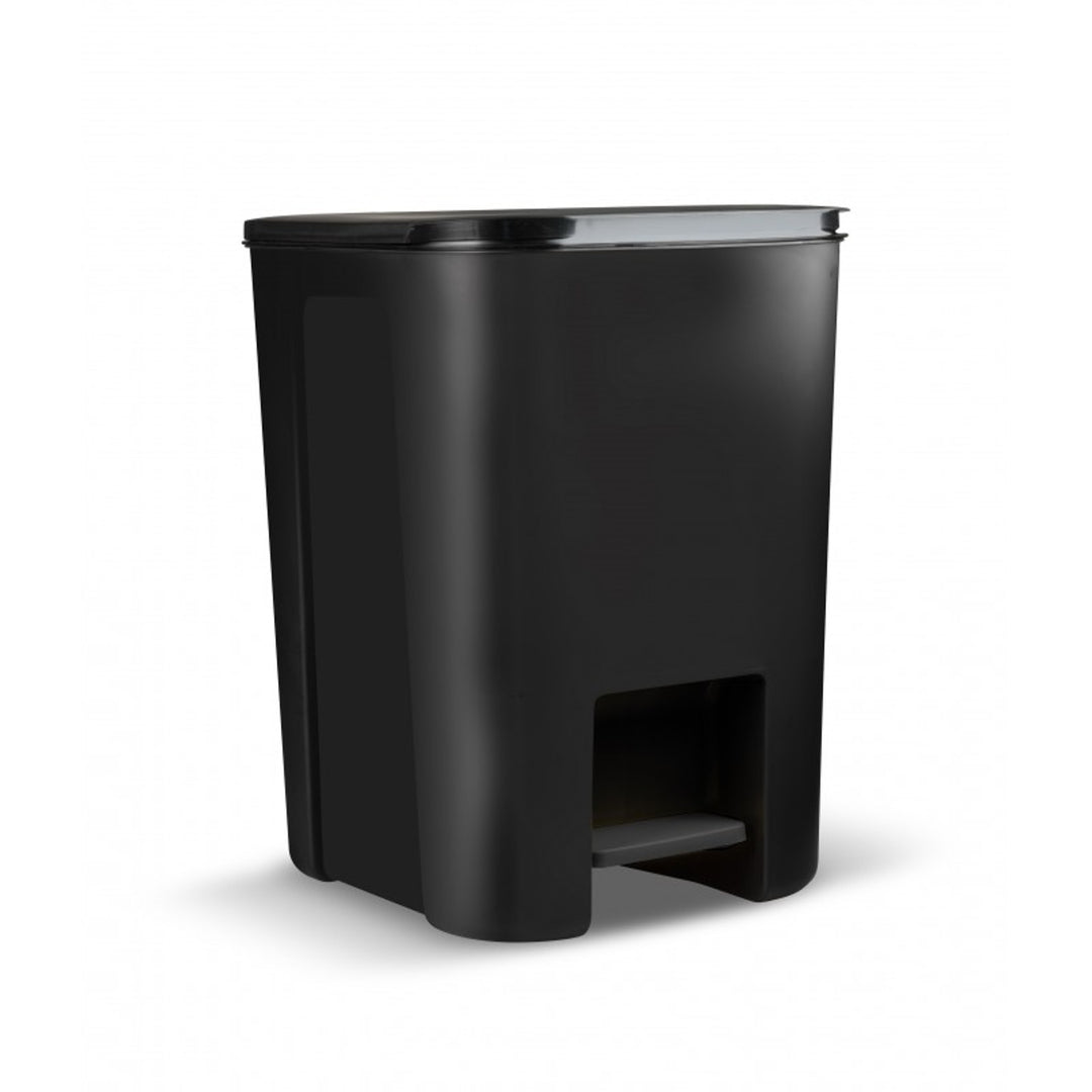 Practic szemetes, pedálos, fekete, 25l, 10104699