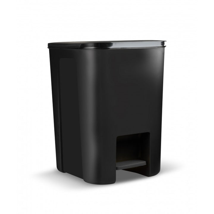Practic szemetes, pedálos, fekete, 25l, 10104699