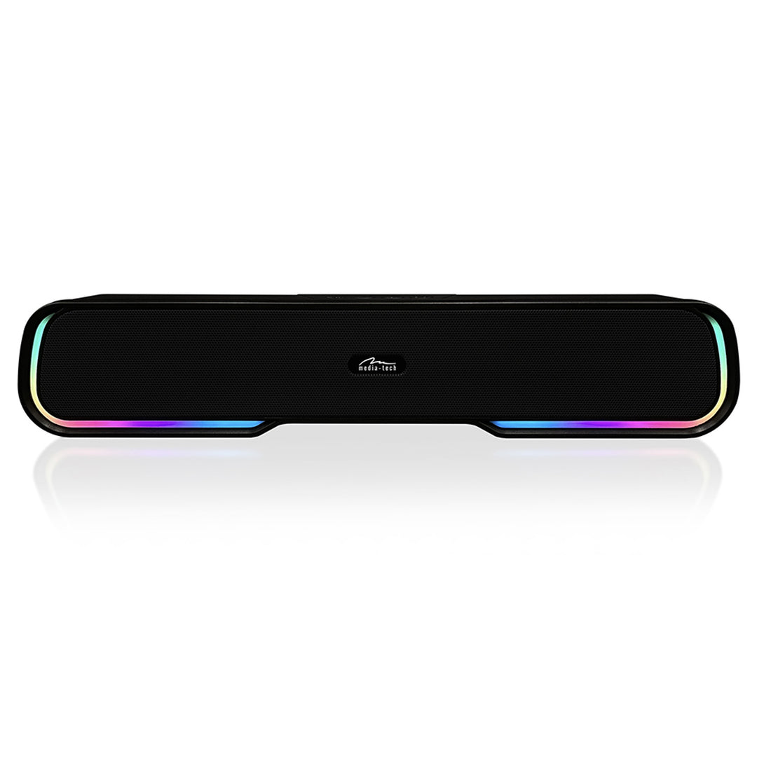Hordozható Bluetooth hangsugárzó, többszínű RGB háttérvilágítás, RMS 10W, PMPO 450W, FM rádió, MP3. AUX, beépített újratölthető akkumulátor, Media-Tech PHANTOM BT