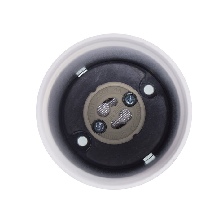 Maclean felszíni lámpatest / cső, spot, kerek, alumínium, GU10, 55x130mm, fehér, MCE361 W 3db + LED izzó GU10 7W Maclean Energy MCE437 WW meleg fehér 3000K, 220-240V~, 50/60Hz 3db