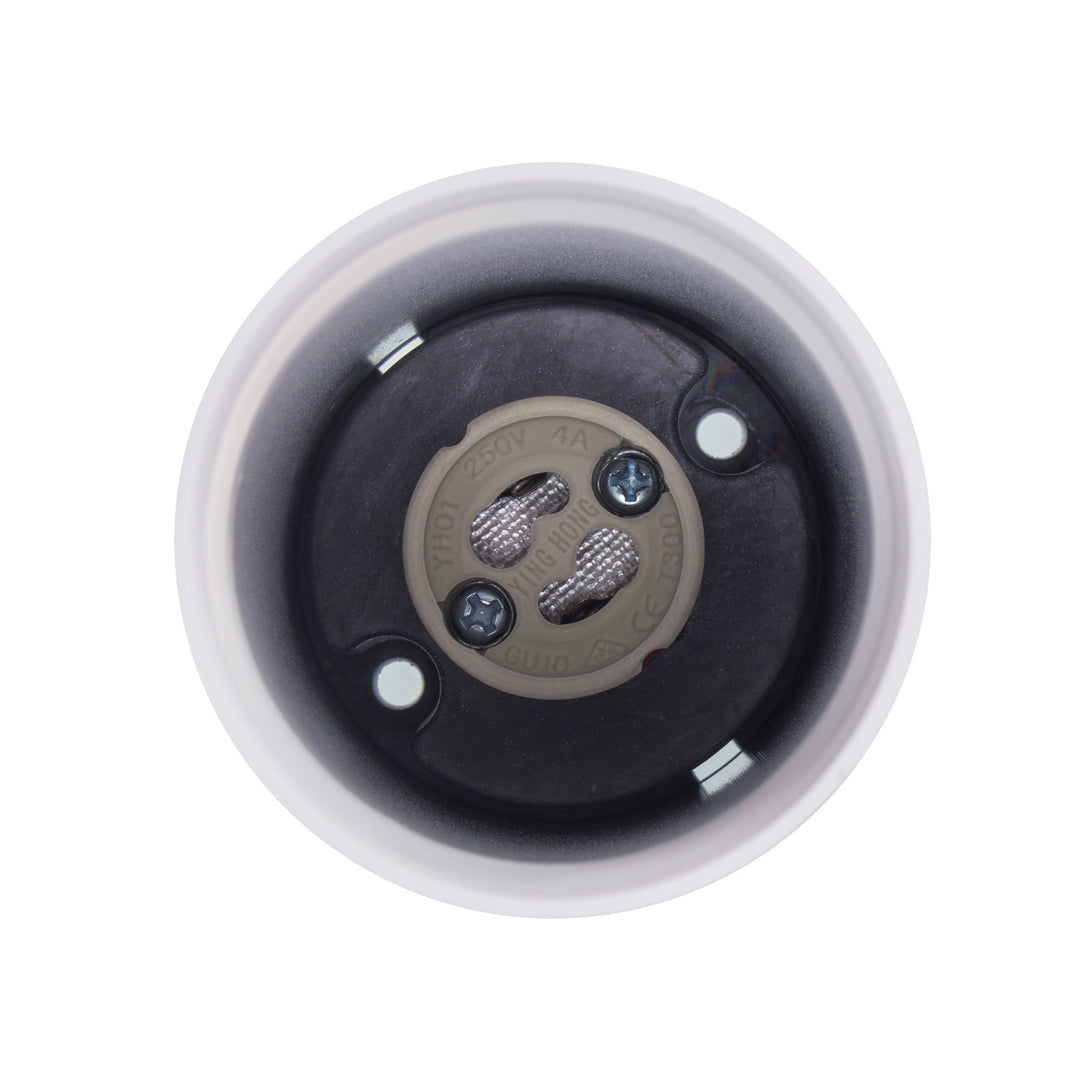 Maclean felszíni lámpatest / cső, spot, kerek, alumínium, GU10, 55x130mm, fehér, MCE361 W 3db + LED izzó GU10 7W Maclean Energy MCE437 WW meleg fehér 3000K, 220-240V~, 50/60Hz 3db