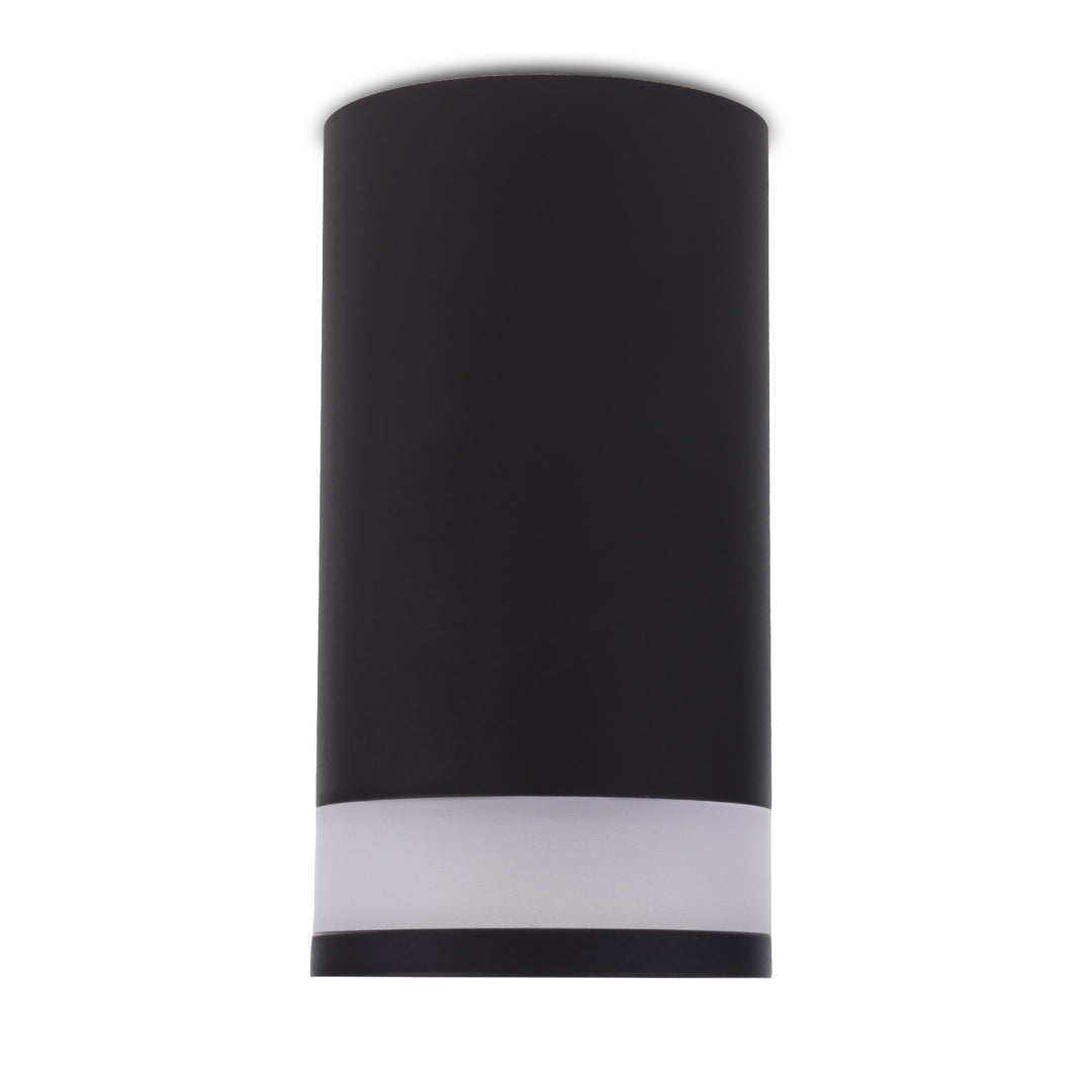 Maclean felszíni lámpatest/cső, spot, kerek, alumínium, GU10, 55x130mm, fekete szín, MCE361 B 3db + LED izzó GU10 7W Maclean Energy MCE437 WW meleg fehér 3000K, 220-240V~, 50/60Hz, 490lm, 3db