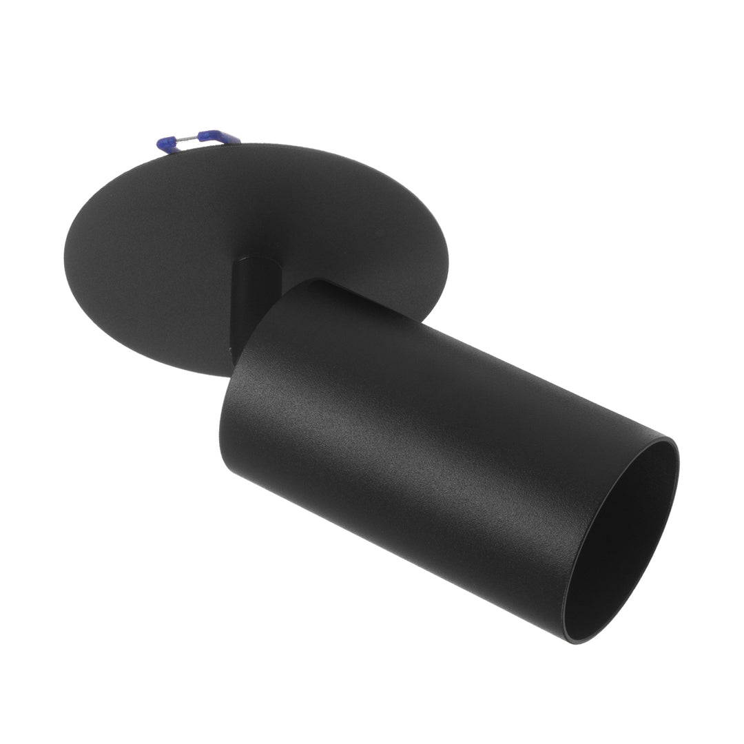 Maclean süllyesztett / csöves lámpatest, spot, kerek, alumínium, GU10, 55x130mm, fekete, MCE364 B+LED izzó GU10 7W Maclean Energy MCE437 WW meleg fehér 3000K, 220-240V~, 50/60Hz, 490lm