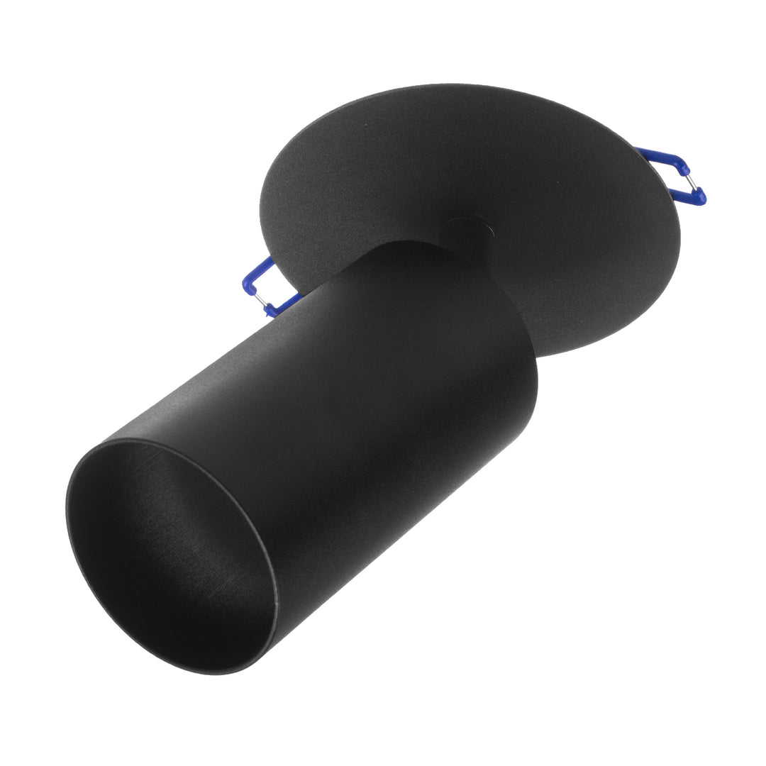 Maclean süllyesztett / csöves lámpatest, spot, kerek, alumínium, GU10, 55x130mm, fekete, MCE364 B+LED izzó GU10 7W Maclean Energy MCE437 WW meleg fehér 3000K, 220-240V~, 50/60Hz, 490lm