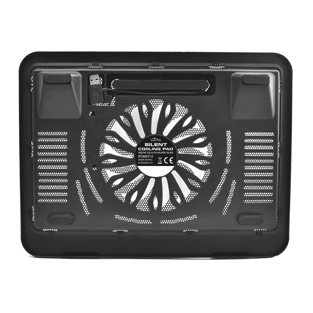 CSENDES HŰTŐPÁRNA - Hűtőpárna 15,6" és kisebb laptopokhoz, csendes, nagy teljesítményű, 13,5 cm-es ventilátorok, USB átvezető port