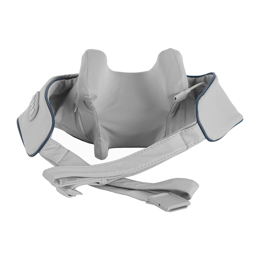 Váll- és nyakmasszírozó. Shiatsu, 5D kézimitáció, 6 masszázsfej, 3 üzemmód, 3 sebesség, vezeték nélküli, USB-C töltőport Nyak- és vállmasszírozó masszírozó.