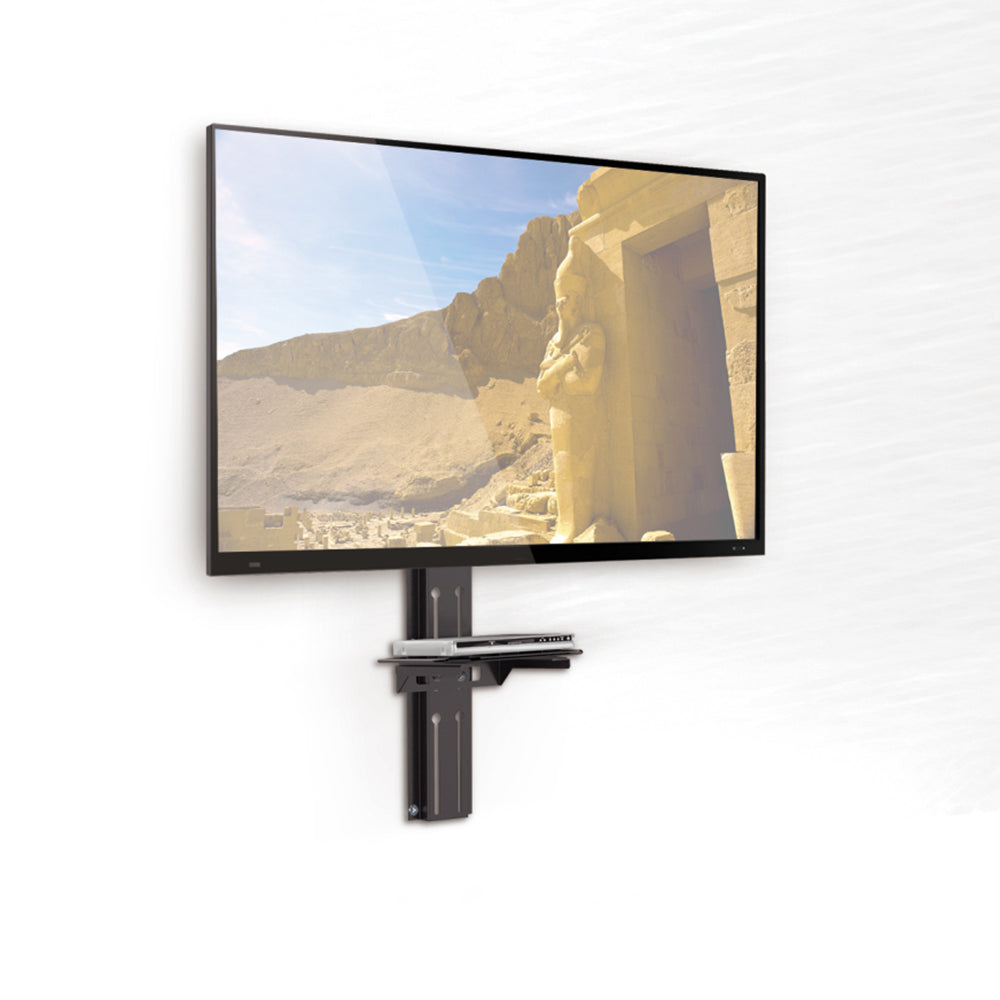 TV tartó DVD polccal Maclean, vesa 200x200 , 23"-43", 25kg, MC-771A +HDMI 2.0 4K 3D UHD 1.8m Kábel 48 bit