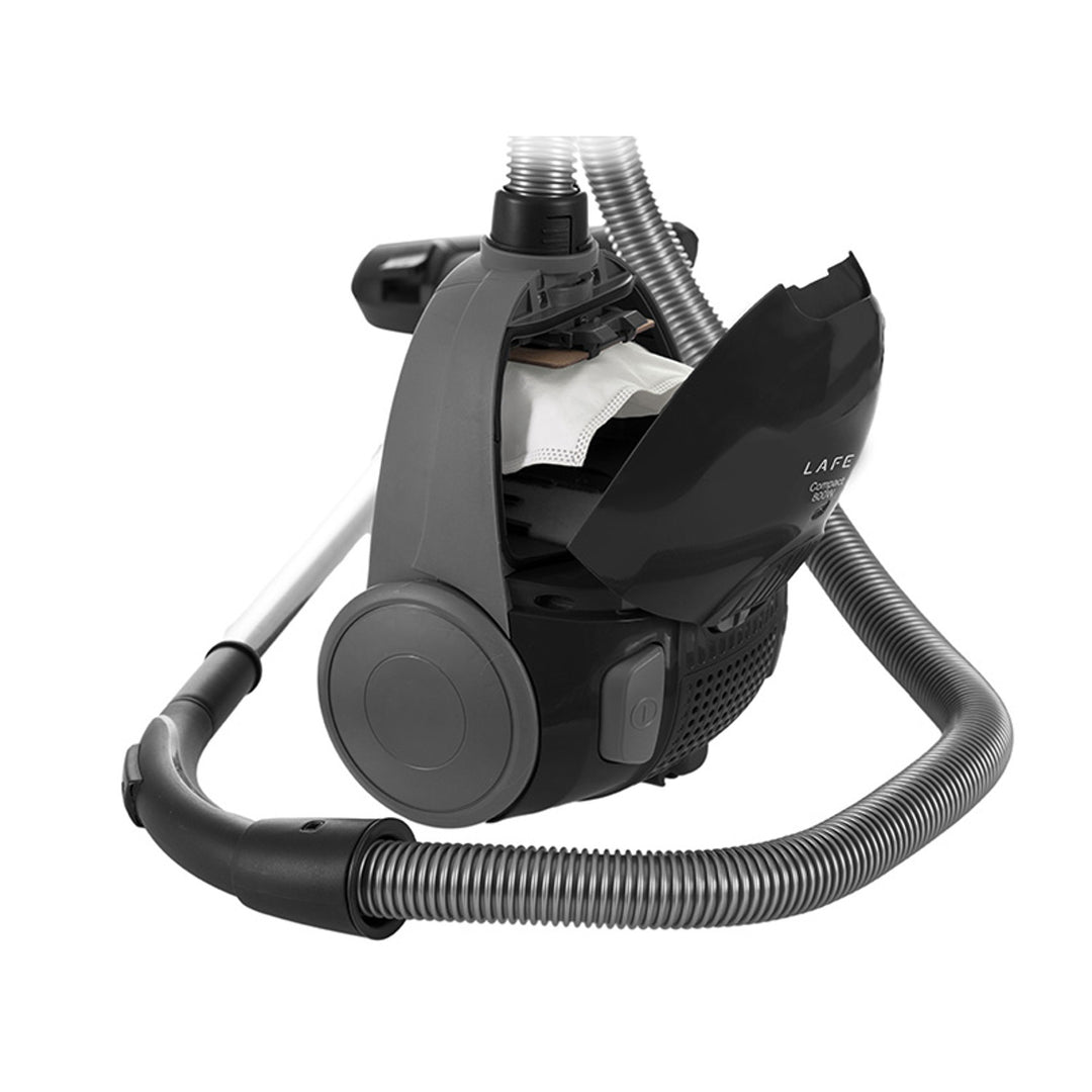 Lafe porszívó zsákkal, háromszoros szűrőrendszerrel, 800W, fekete, Compact S