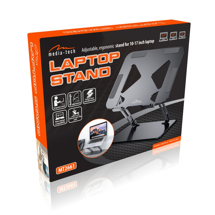 Állítható, ergonomikus laptop állvány 10-17 hüvelyk LAPTOP STAND Media-Tech MT2661
