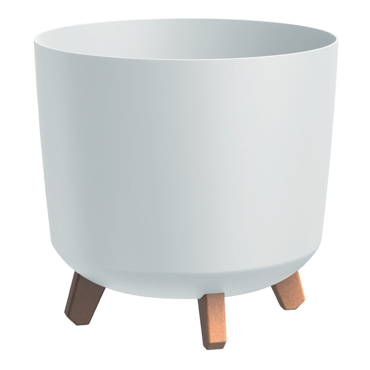 Prosperplast virágcserép, lábakon, öntözőbetét, magasság 28,5cm, fehér, Gracia Tubus, 2 db-os szett