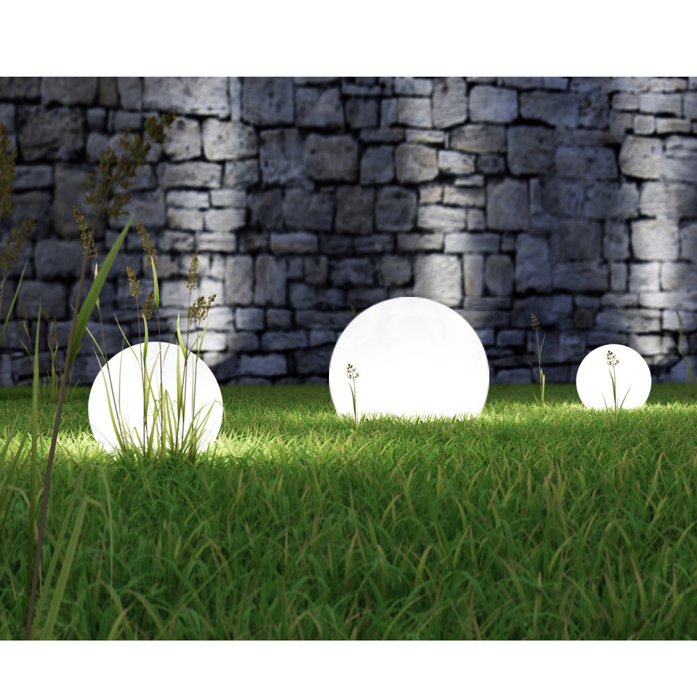 GreenBlue napelemes lámpa, szabadon álló, kerti, gömb 25x25x58cm, fehér LED, GB166, 4 db