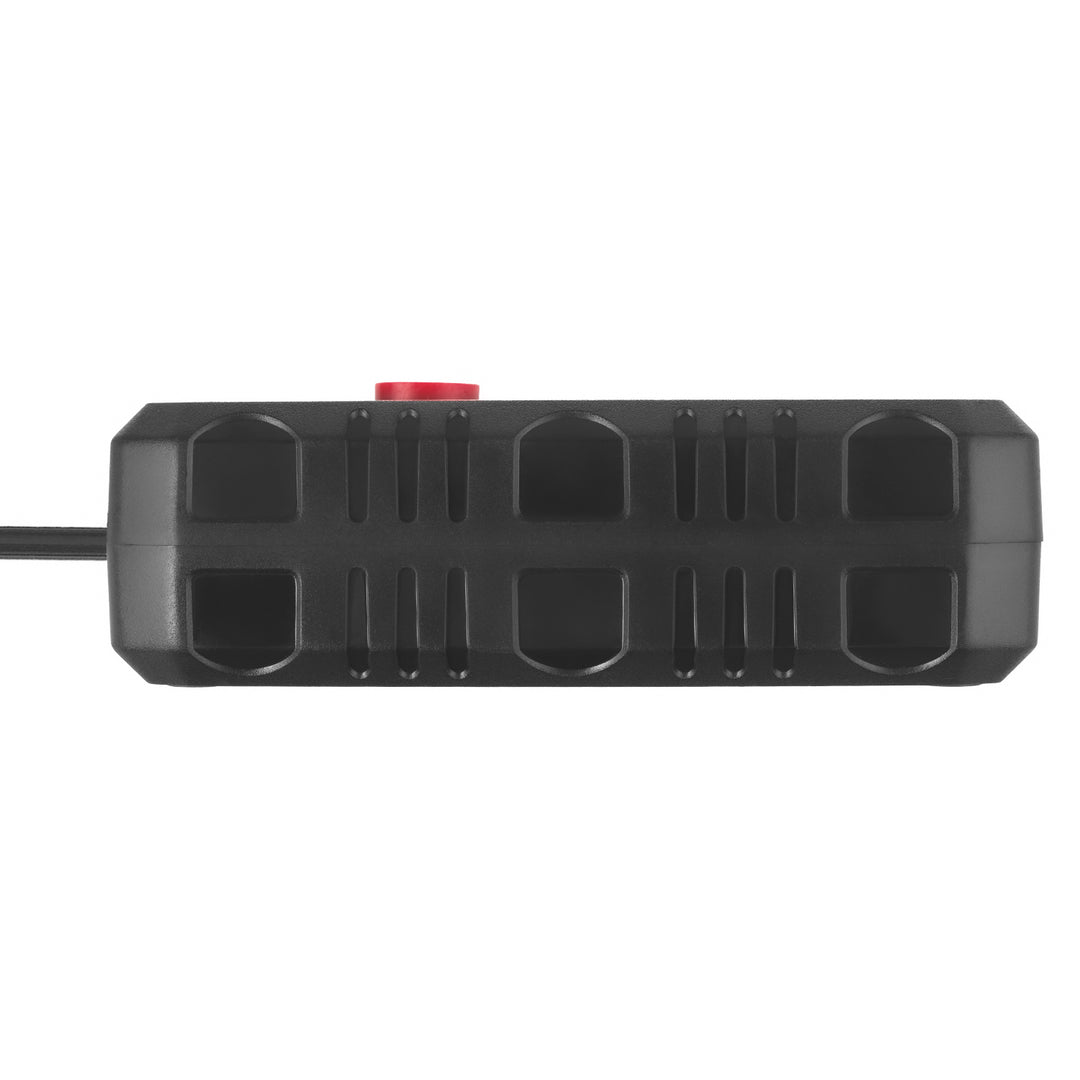 Maclean konnektor, 2 csatlakozós hosszabbító kábel + 3xUSB, 110-240V AC 50/60Hz, 2.1A max 2500W, 1.5m, fekete, MCE387 B