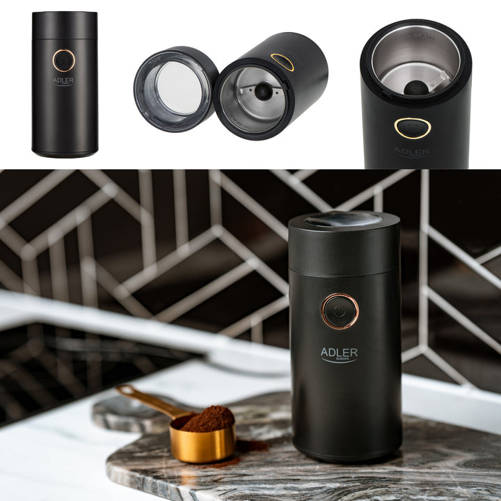 Elektromos kávédaráló Adler, 150W, fekete, AD 4446BG