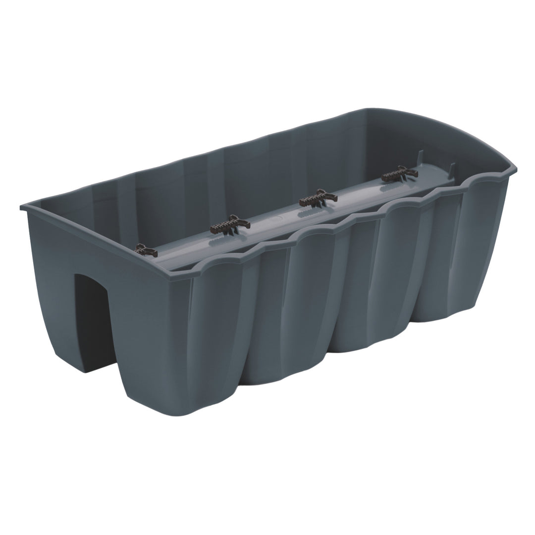 Prosperplast erkélykorlát edény, 58cm, antracit, DCRO600