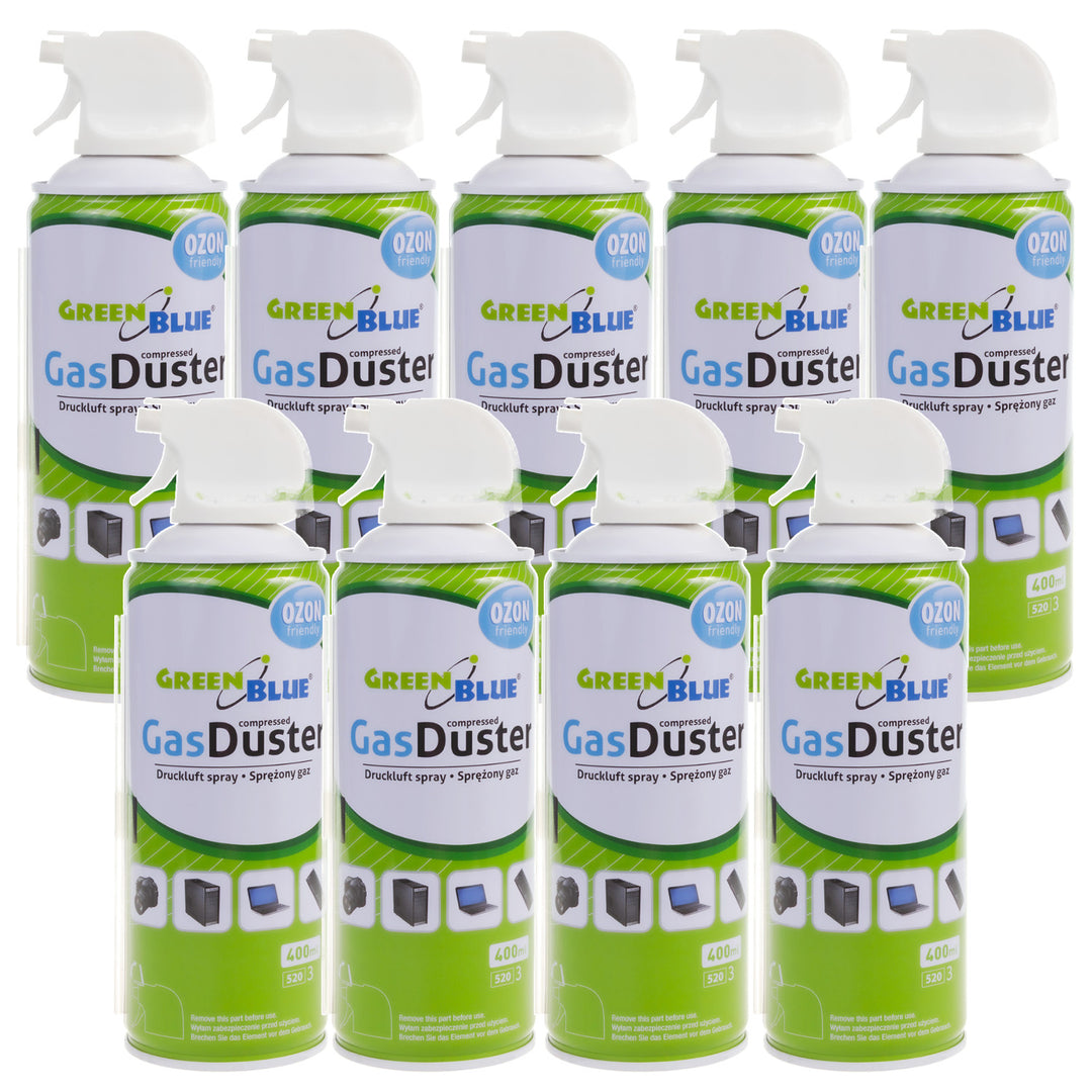 Sűrített levegő GreenBlue GB400 400ml pisztolyporlasztó - pisztoly spray, 9 db
