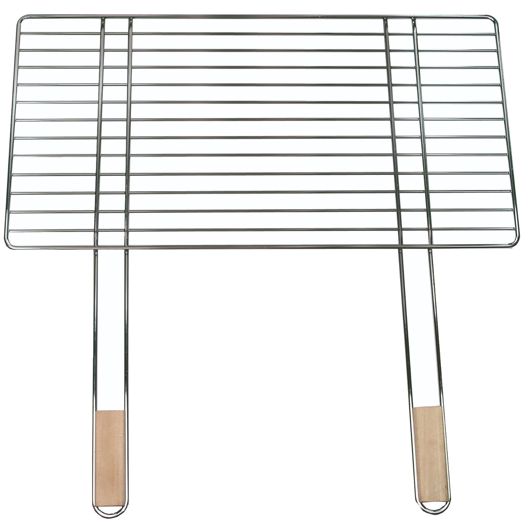 Master Grill & Party Grill, krómozott acél, fa fogantyúval, 58x30cm, MG253