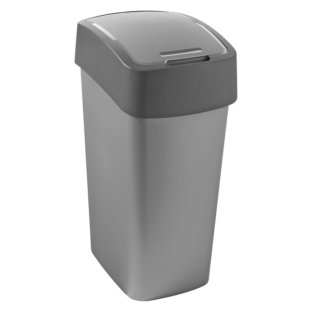 Curver hulladékgyűjtő, fedéllel, csuklós, 45l, szürke, Flip Bin