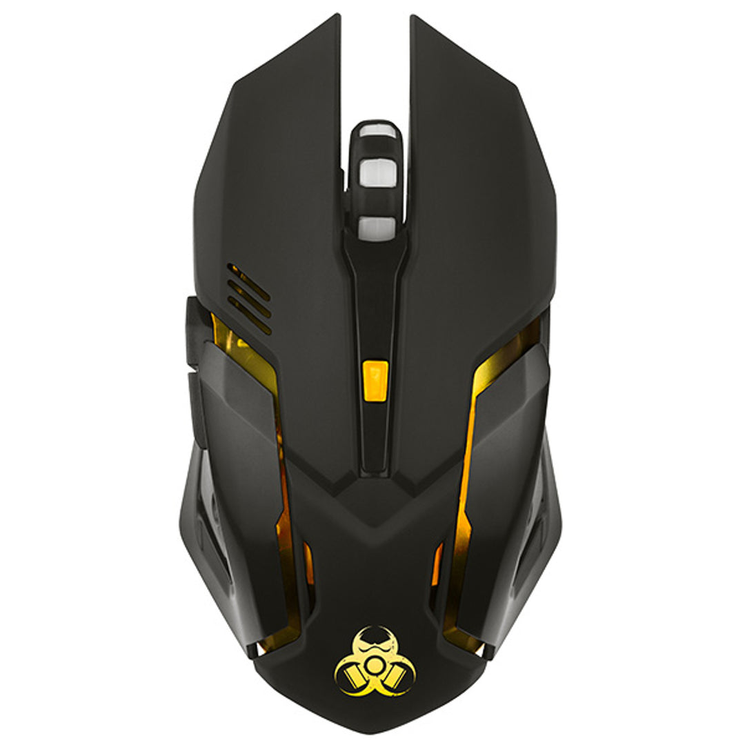 Tracer játékegér, vezeték nélküli, 500mAh akkumulátor, 3200 DPI, Gamezone Rocky RF Nano