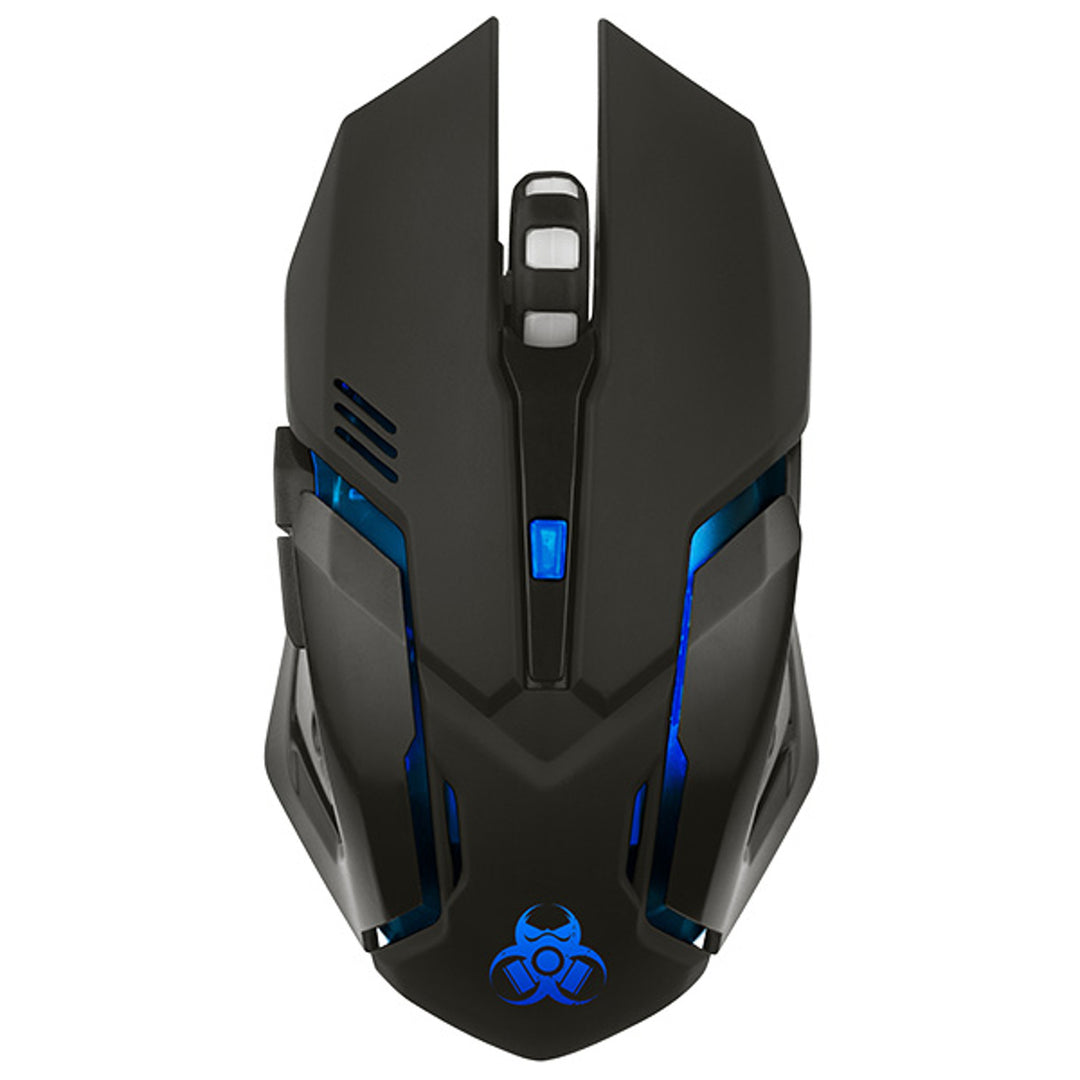 Tracer játékegér, vezeték nélküli, 500mAh akkumulátor, 3200 DPI, Gamezone Rocky RF Nano