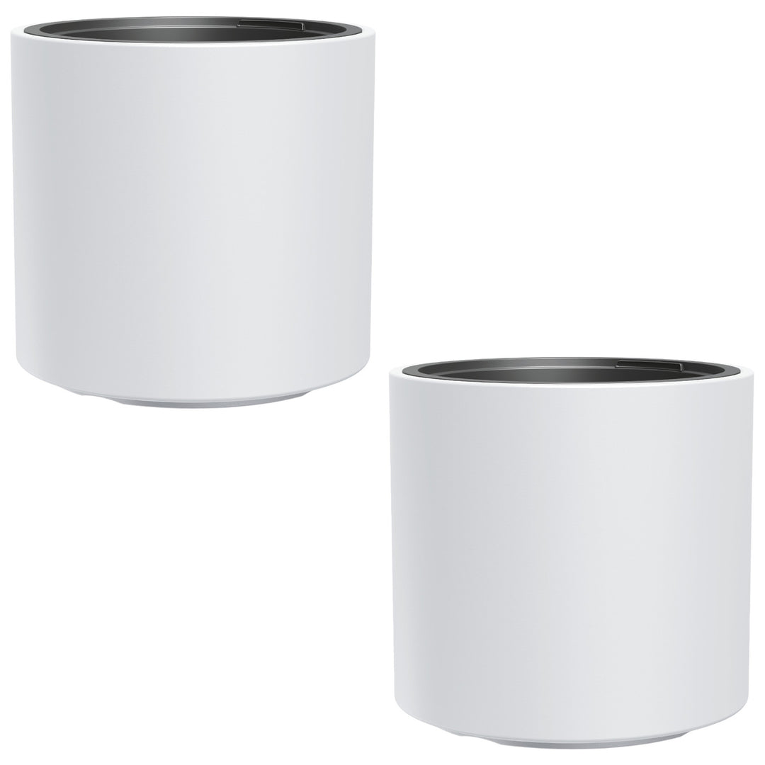HEOS fagyálló virágcserép, fehér, betéttel, 31L űrtartalom, matt, DBHER470, 2 db
