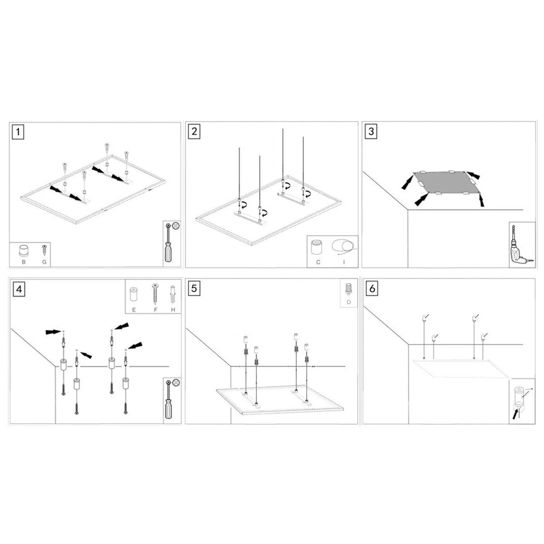 Mennyezeti szerelőkészlet Cronos sugárzó csőfűtőtestekhez, kábelhossz 1m, rozsdamentes acélból