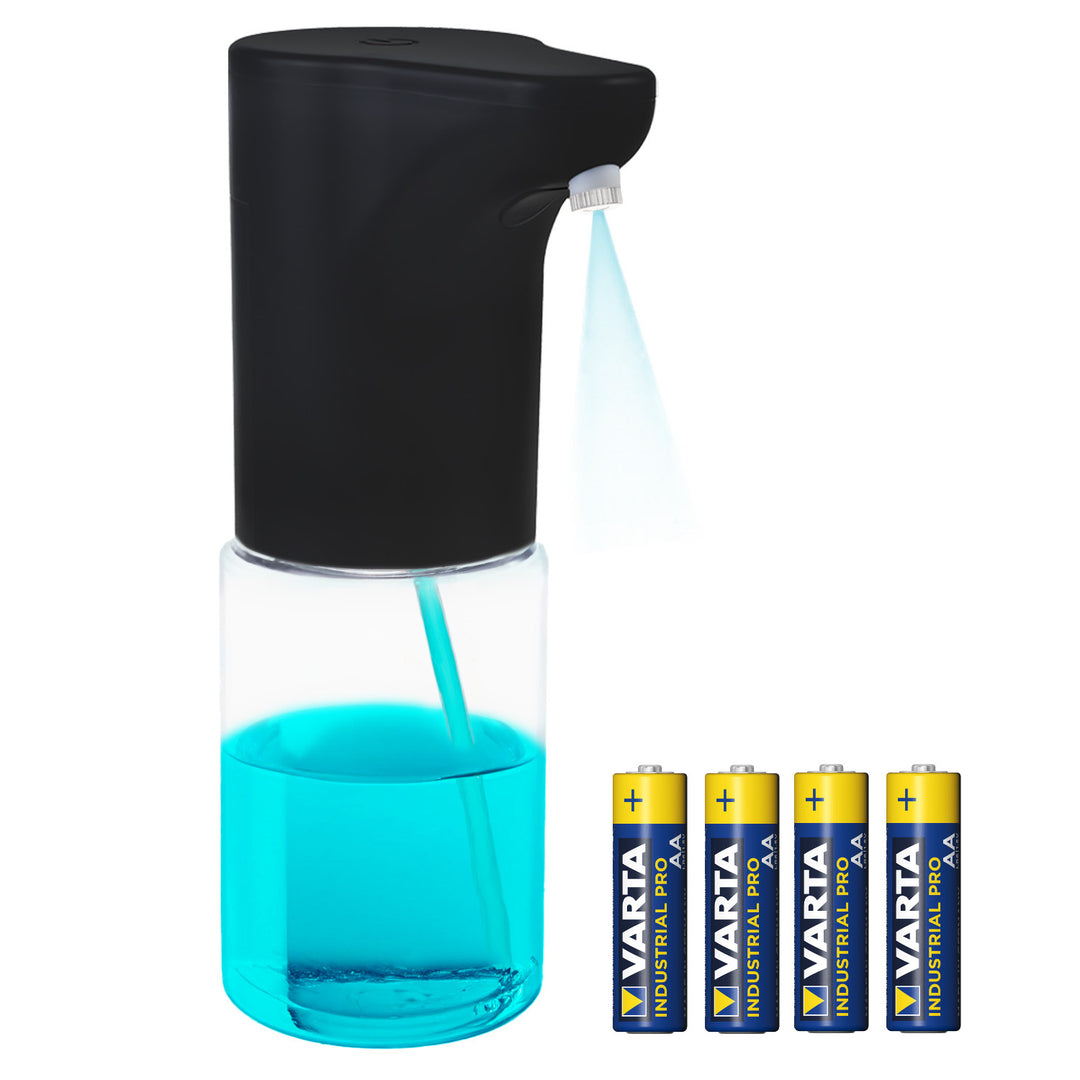Promedix automata adagoló, adagoló tartály folyékony szappanokhoz, fertőtlenítő folyadékokhoz, 300ml, fekete, PR-540 B + 4 AA Varta Industrial akkumulátorok