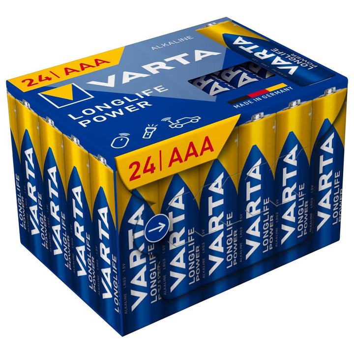 VARTA Longlife Power, 24 db AAA, LR03, 1.5V alkáli elem, 1.5V