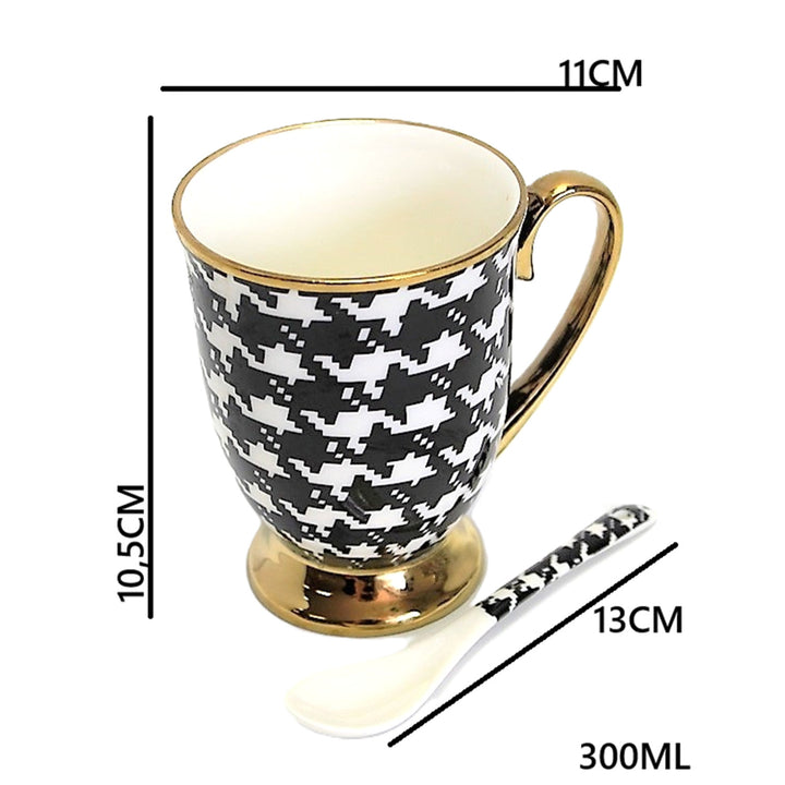 Bögre Pepite arany fogantyús kanál porcelán exkluzív, Isabel királynő