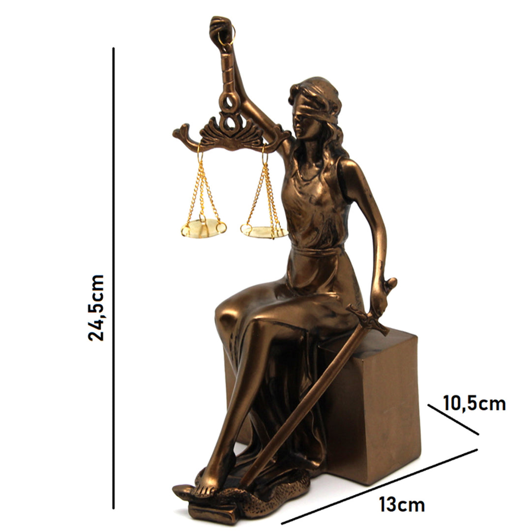 Themisz figurák mérleggel és karddal, könyvtámasz, Izabella királynő, 2 db