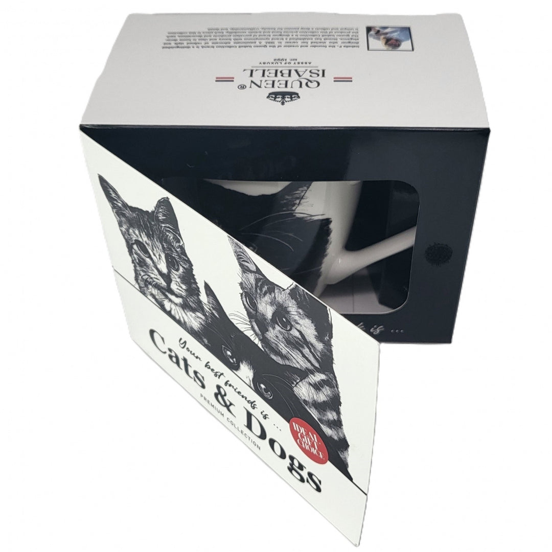 Isabel királynő porcelán bögre, európai macska, 350ml, Q1-05218