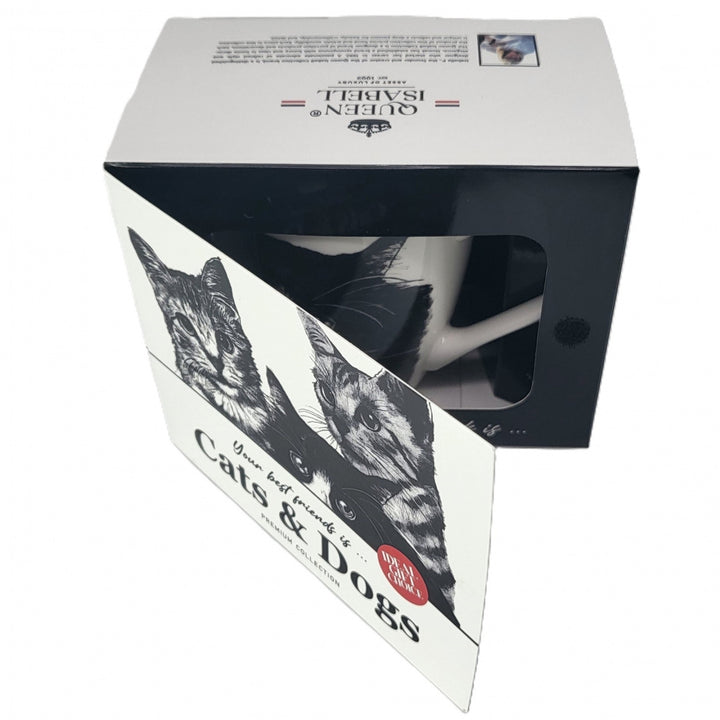 Isabel királynő porcelán bögre, európai macska, 350ml, Q1-05218
