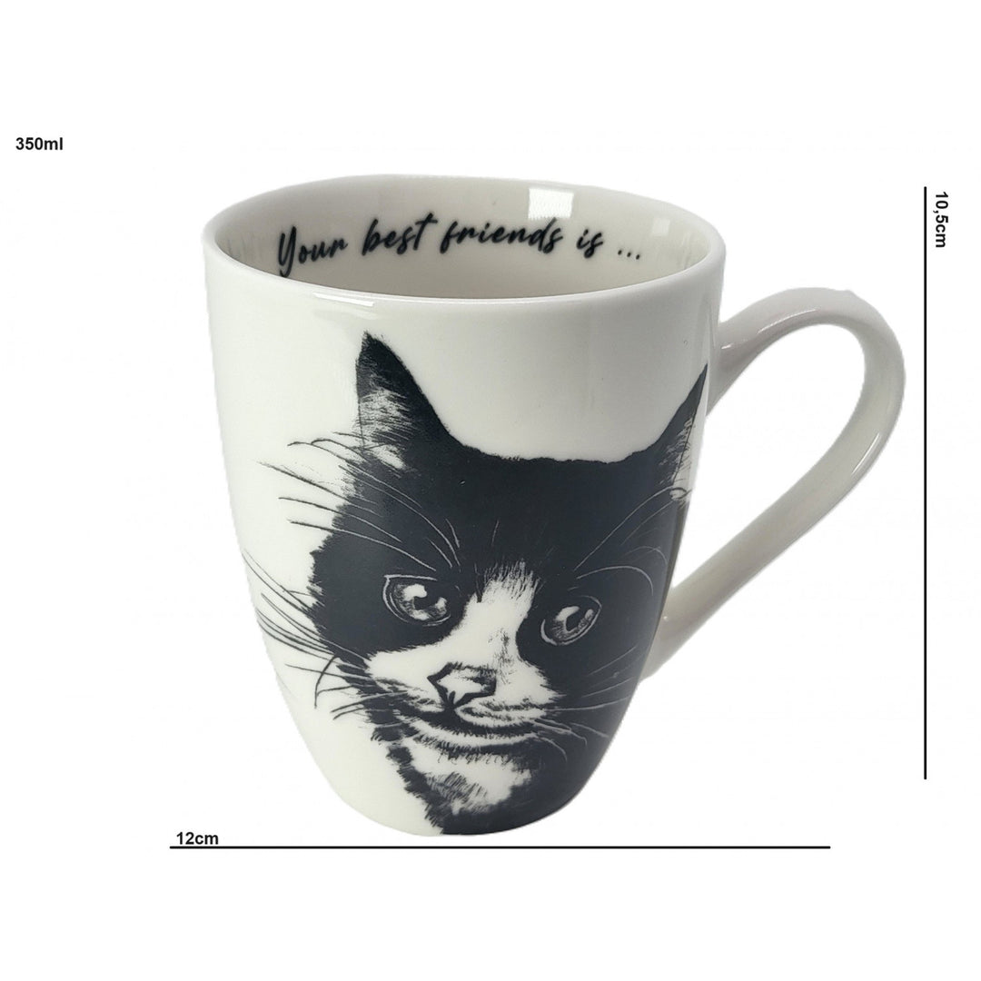 Isabel királynő porcelán bögre, európai macska, 350ml, Q1-05218
