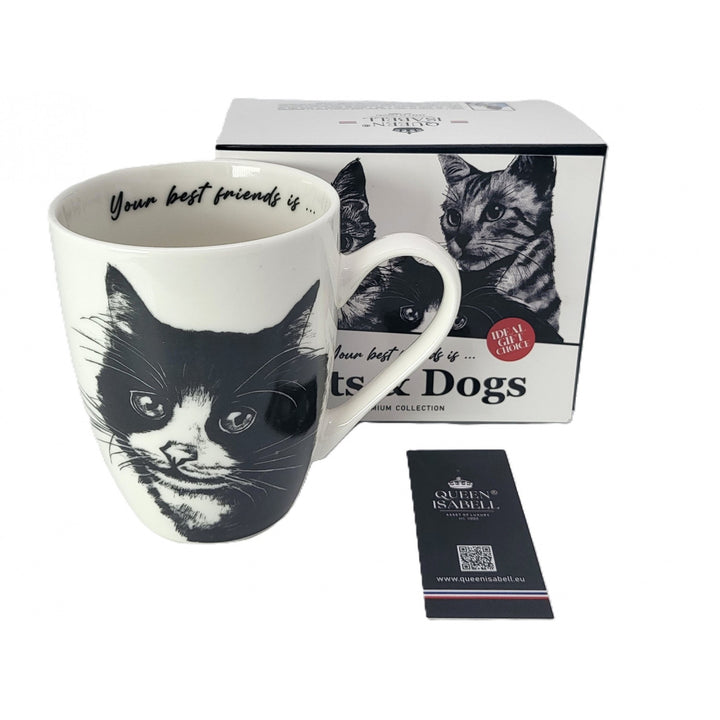 Isabel királynő porcelán bögre, európai macska, 350ml, Q1-05218